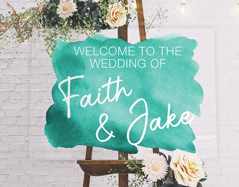 personalized clear acrylic sign