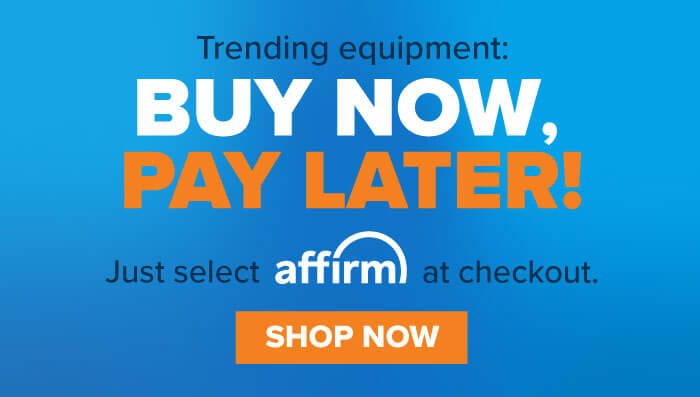 buy now, pay later on equipment with affirm financing