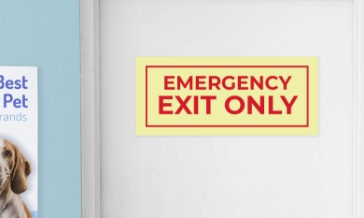 fire egress signs