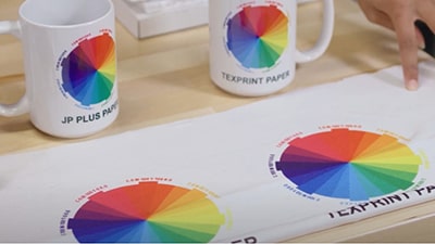 Johnson Plastics Plus Sublimation Paper vs TextPrint Sublimation paper