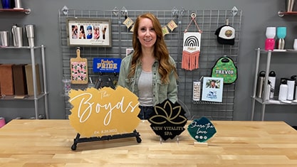 Creating Personalized Signs with Clear Acrylic, Vinyl, and Back Painting