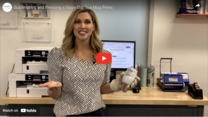 Sublimating and Pressing a Sippy Cup in a Mug Press