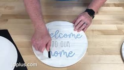 Decorating Wood Rounds with Sublimation, Engraving, and Vinyl