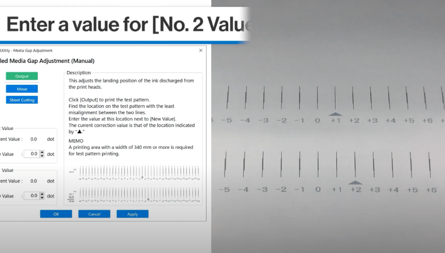 Roland BN2 Series Printer & Cutter Manual Media Gap Adjustment