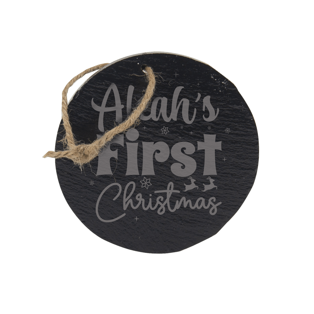 personalized slate ornament