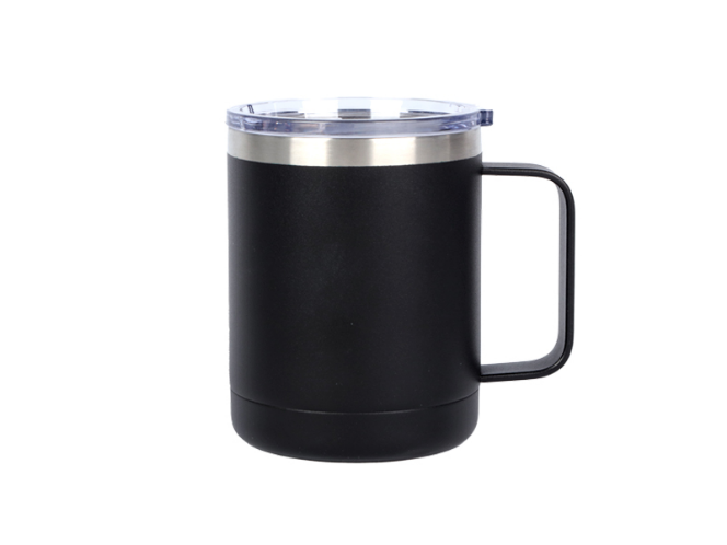 10oz Black Stainless Coffee Cup