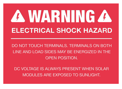 personalized solar utility labels